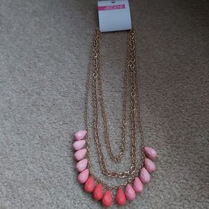 Ardene Multi Chain Peach Ombre Necklace